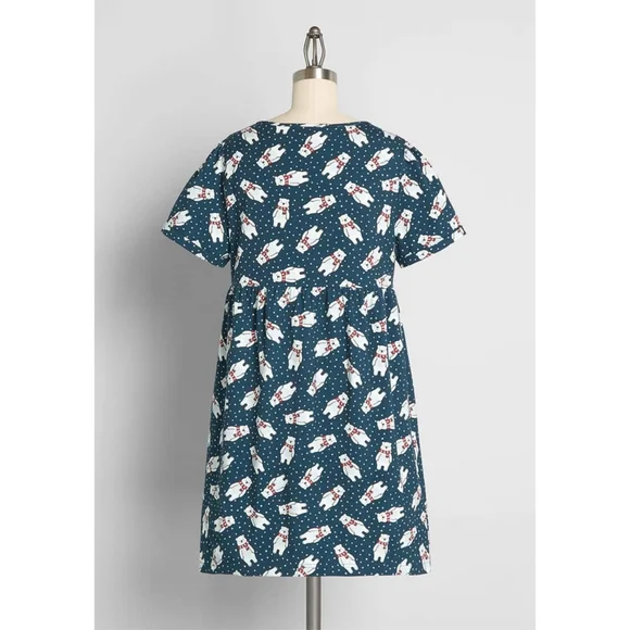 NWT Modcloth Pleased With Ease Babydoll Dress Size M - Picture 8 of 8